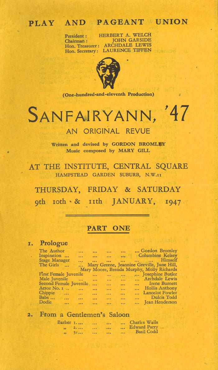 Sanfairyann - Programme and Reviews 1947