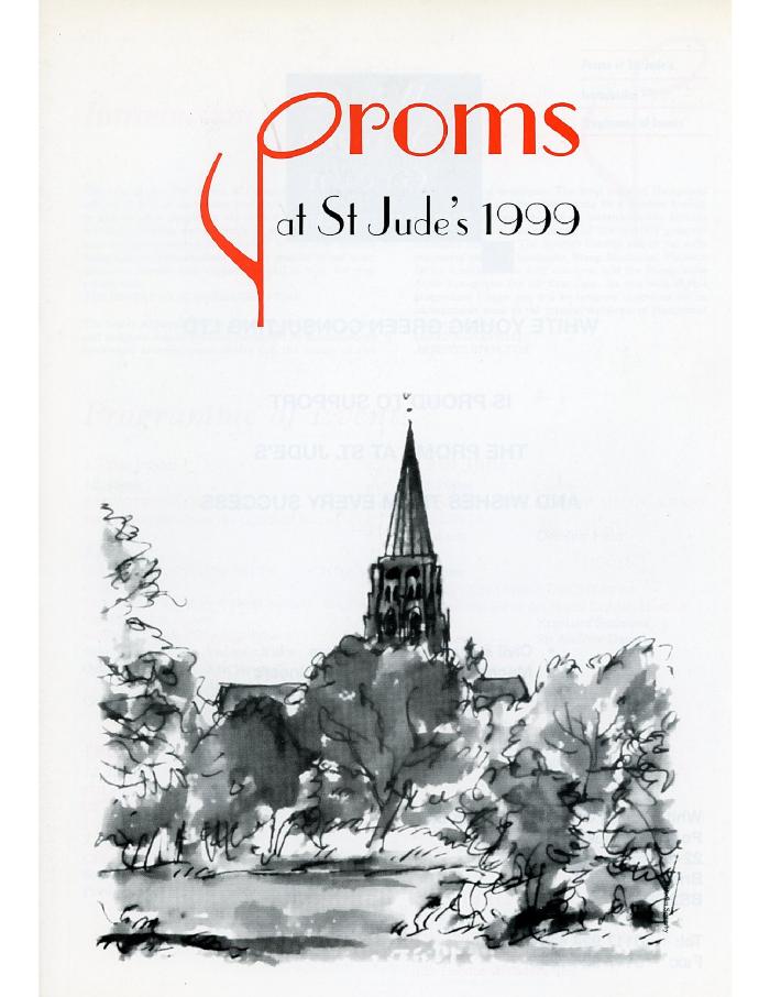 1999 Concert programme for the Proms at St Jude's