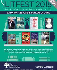 2018 LitFest leaflet for the Proms at St Jude's
