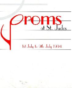 1994 Concert programme for the Proms at St Jude's