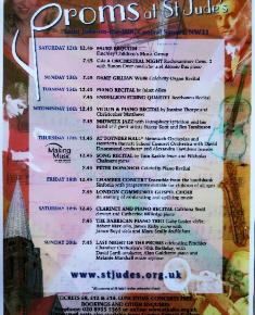 2004 General poster for the Proms at St Jude's