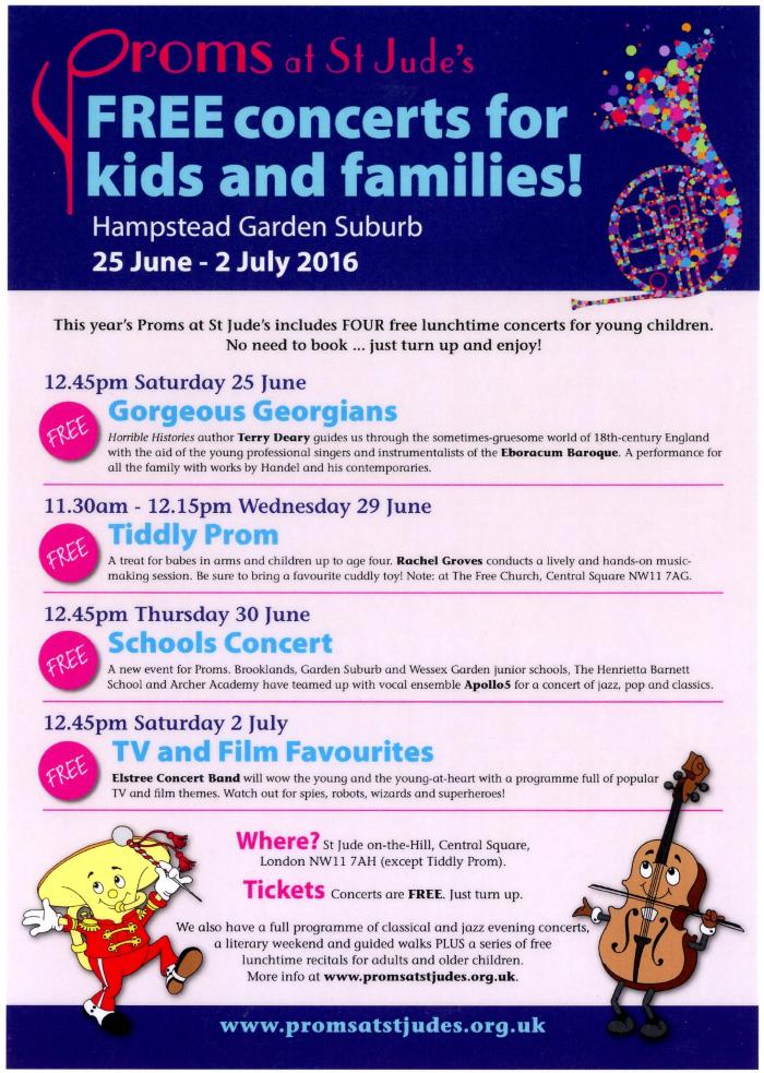 2016 Children's poster for the Proms at St Jude's
