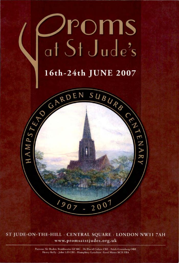 2007 Concert programme for the Proms at St Jude's