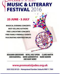2016 General poster for the Proms at St Jude's