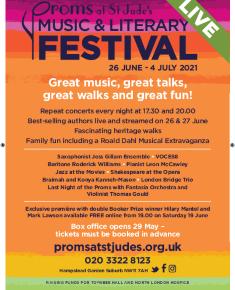 2021 General poster for the Proms at St Jude's