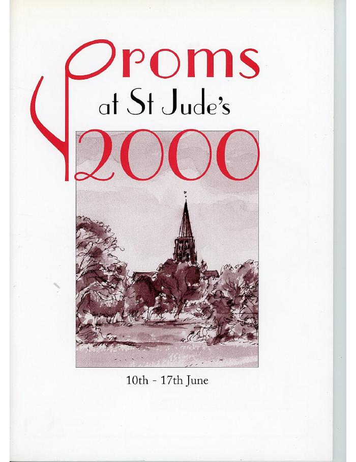 2000 Concert programme for the Proms at St Jude's