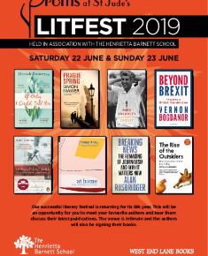 2019 LitFest leaflet for the Proms at St Jude's