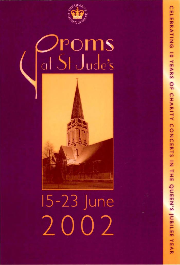 2002 Concert programme for the Proms at St Jude's