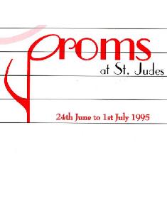 1995 Concert programme for the Proms at St Jude's