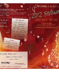 2012 Leaflet for the Proms at St Jude's