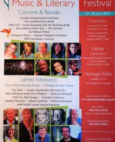 2013 General poster for the Proms at St Jude's with photographs