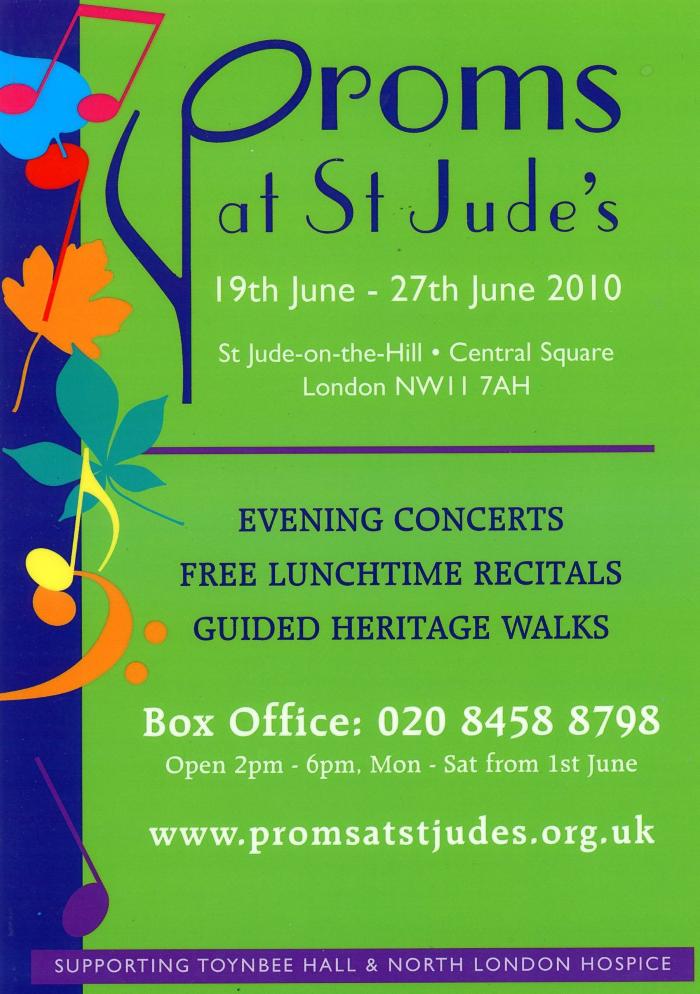 2010 General poster for the Proms at St Jude's