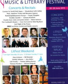 2015 General poster for the Proms at St Jude's with photographs