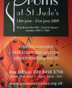 2009 General poster for the Proms at St Jude's