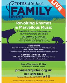 2021 Children's poster for the Proms at St Jude's