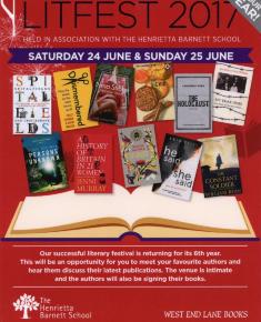 2017 LitFest poster for the Proms at St Jude's