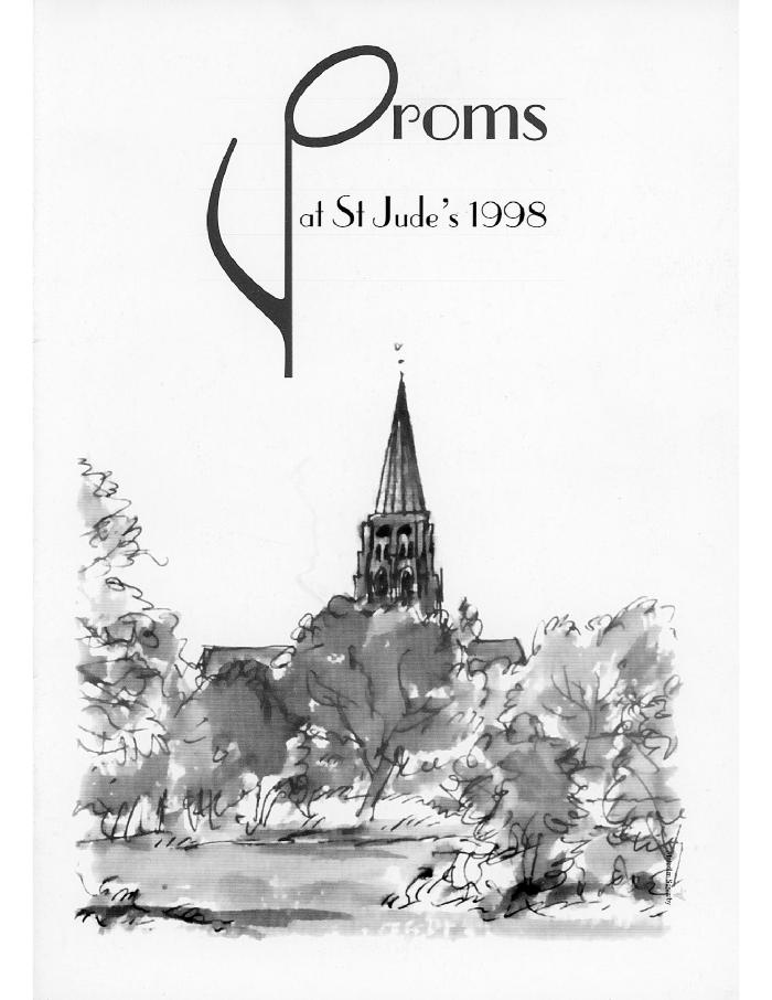 1998 Concert programme for the Proms at St Jude's