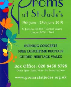 2010 General poster for the Proms at St Jude's
