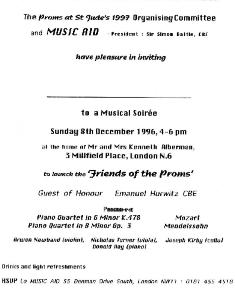 Launch reception invitation for 1997