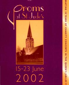 2002 Concert programme for the Proms at St Jude's