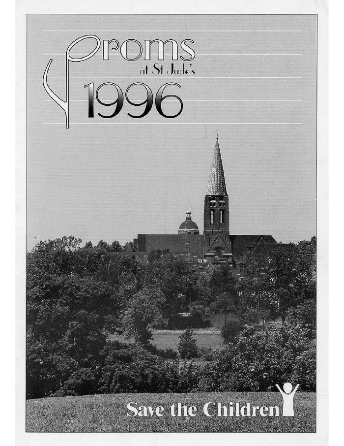 1996 Concert programme for the Proms at St Jude's