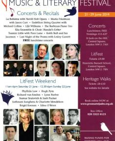 2014 General poster for the Proms at St Jude's with photographs