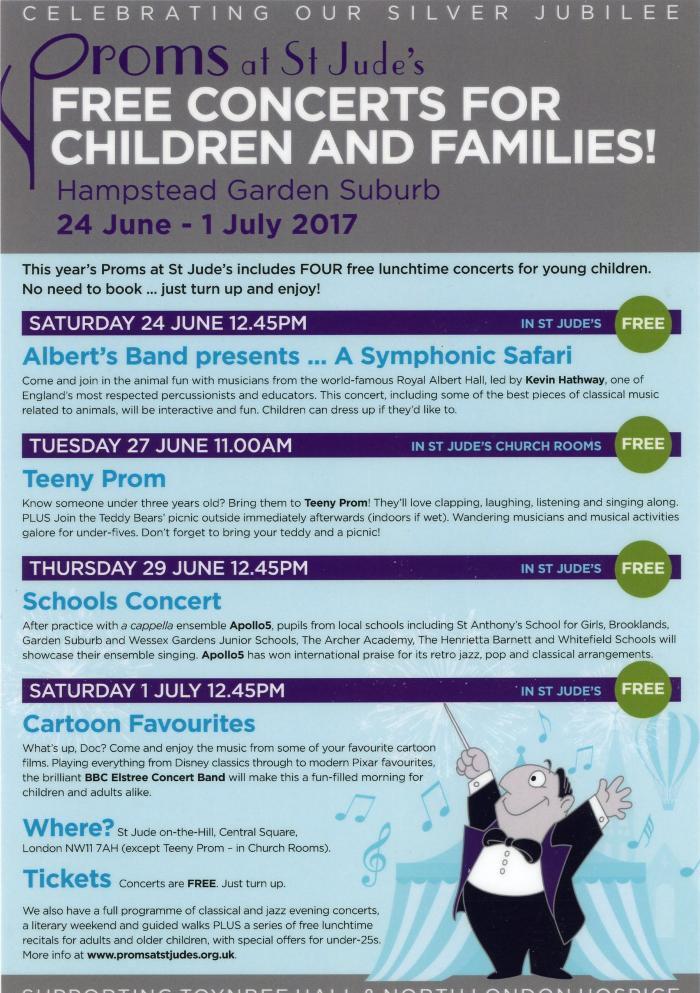 2017 Children's poster for the Proms at St Jude's