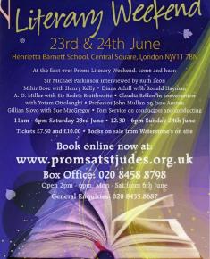 2012 Literary weekend poster for the Proms at St Jude's