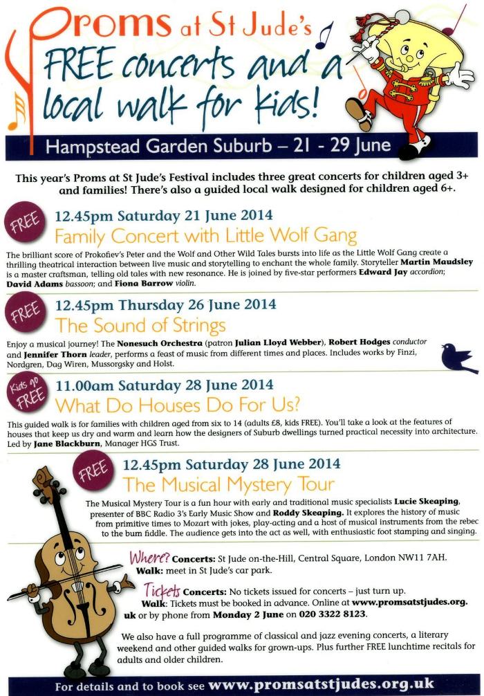 2014 Children's poster for the Proms at St Jude's