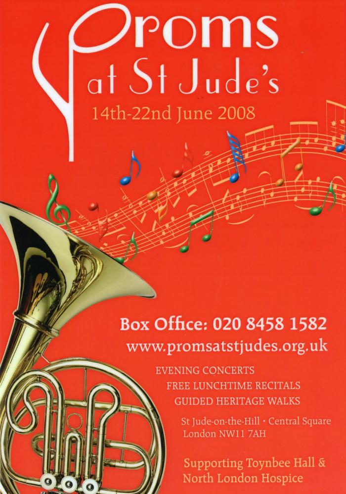 2008 General poster for the Proms at St Jude's