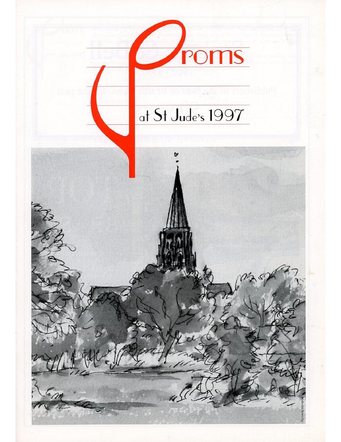1997 Concert programme for the Proms at St Jude's