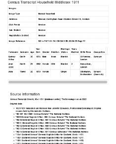 Census 1911 - 35 Corringham Road
