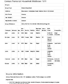 Census 1911 - 46 Corringham Road
