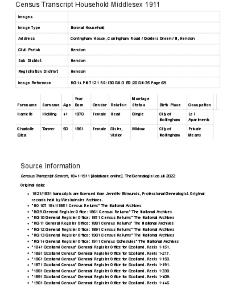 Census 1911 - 31 Corringham Road
