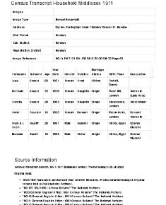 Census 1911 - 27 Corringham Road
