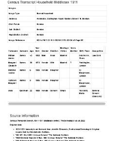 Census 1911 - 41 Corringham Road
