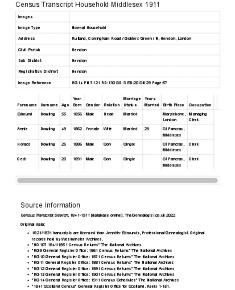 Census 1911 - 22 Corringham Road