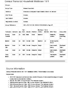 Census 1911 - 30 Corringham Road
