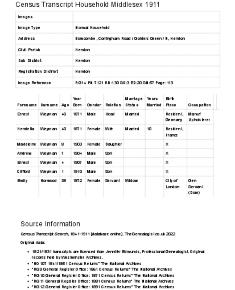 Census 1911 - 56 Corringham Road
