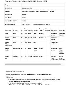 Census 1911 - 17 Corringham Road
