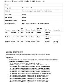 Census 1911 - 20 Corringham Road
