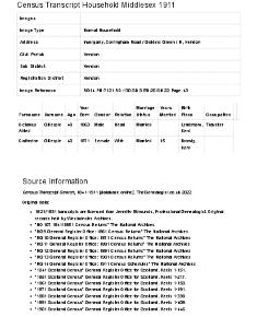 Census 1911 - 14 Corringham Road
