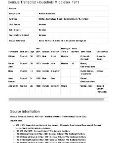 Census 1911 - 10 Corringham Road
