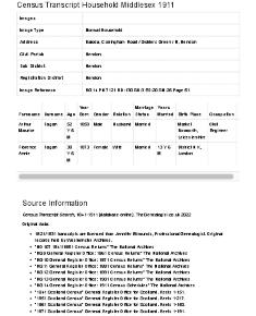 Census 1911 - 19 Corringham Road
