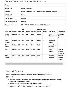Census 1911 - 58 Corringham Road
