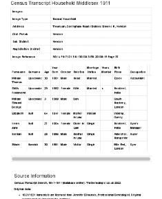 Census 1911 - 11 Corringham Road
