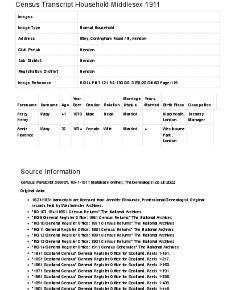 Census 1911 - 59 Corringham Road
