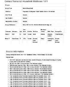 Census 1911 - 15 Corringham Road
