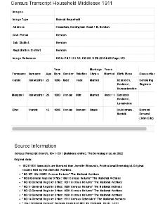 Census 1911 - 61 Corringham Road
