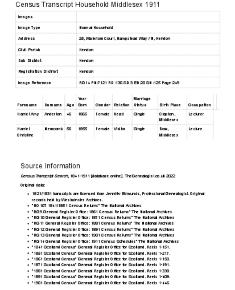 Census 1911 - 25 Waterlow Court
